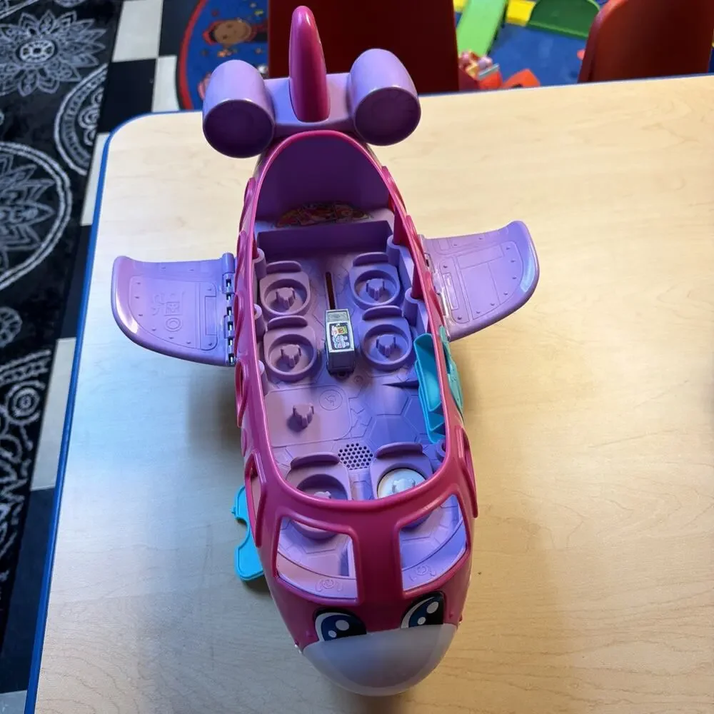 Fisher Price Little People Barbie Dreamplane Airplane Lights Music Pink WORKS